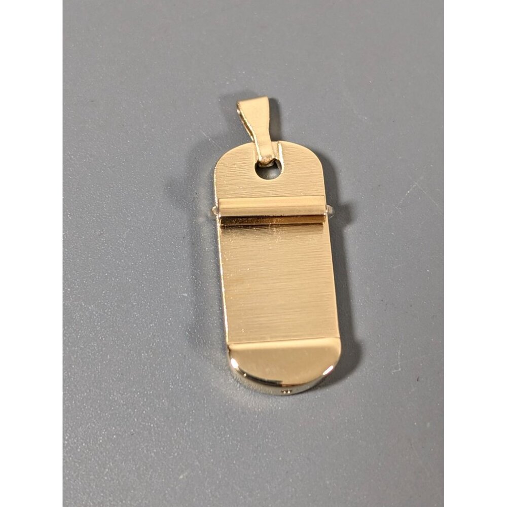 Keep Mini ID Pendant Gold Tone For Slide Charms‎ NEW